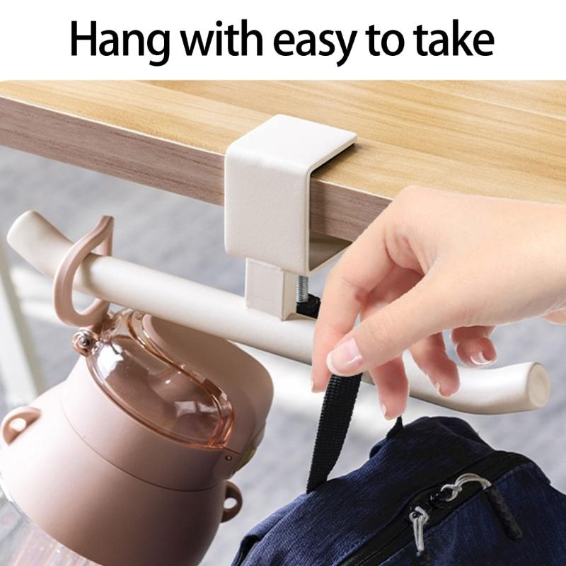 Desk Side Hook For Hanging School Bags Water Bottles And Umbrellas Carbon Steel Construction Easy Installation Hanger