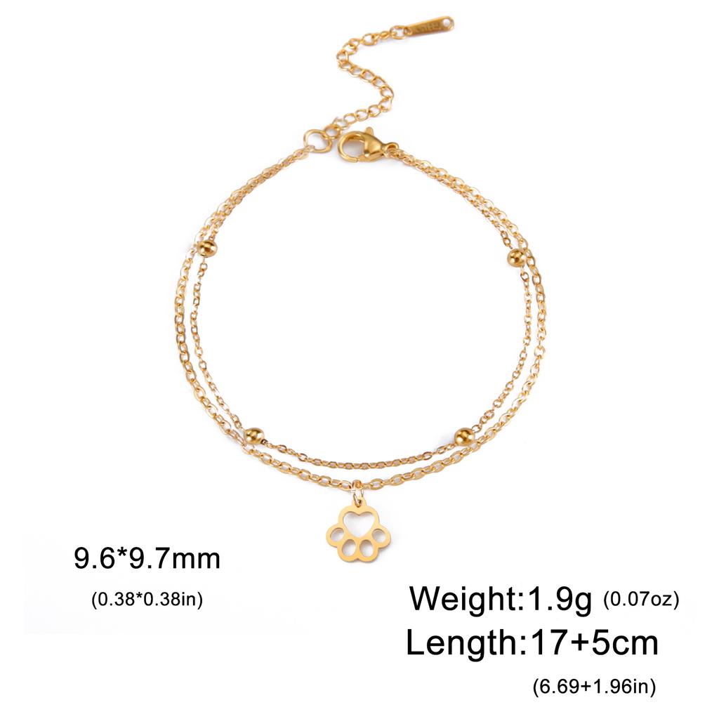 Charm Animal Dragonfly Pendant Double Layer Bracelet for Woman Wedding Stainless Steel Bracelets Engagement Fashion Jewelry