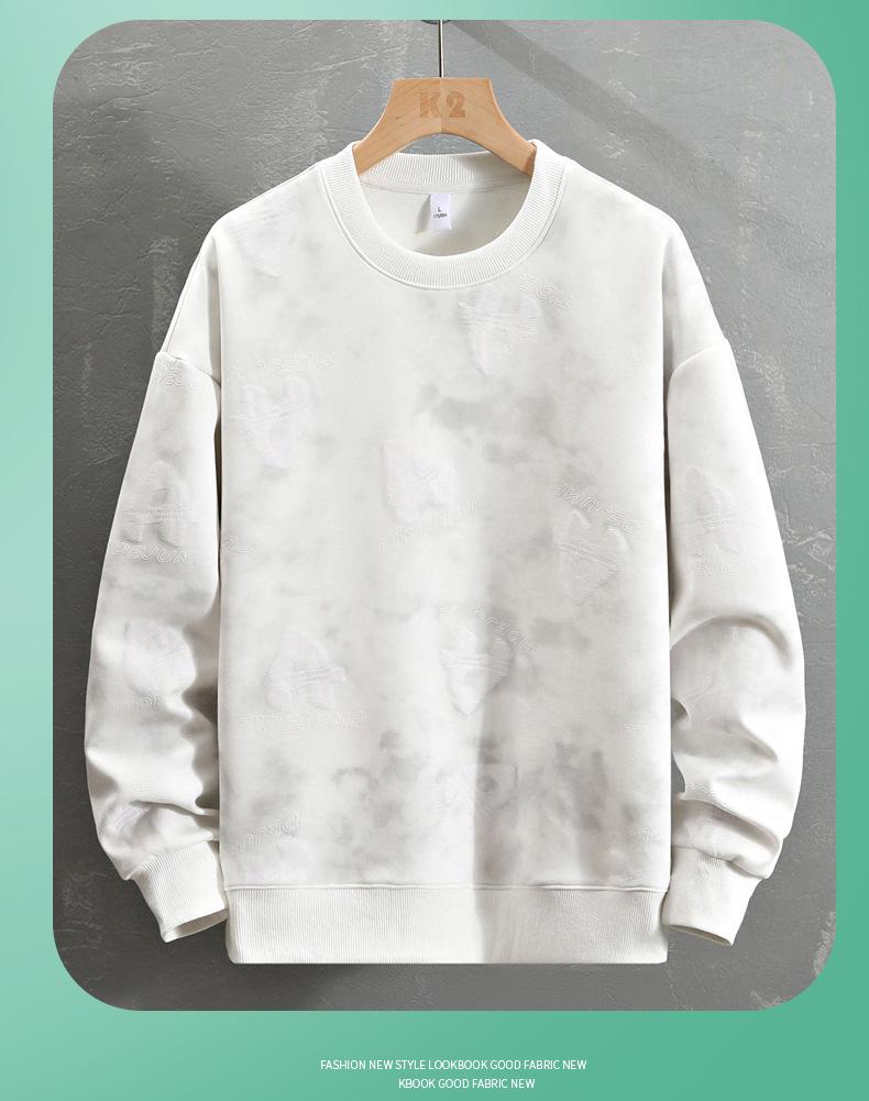 2026 Spring/Autumn Men's Casual Korean Style Round Neck Long Sleeve Hoodie