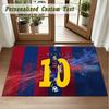 Crystal Velvet Square Rug Custom NameLionel Messi Pattern Non Slip Home Floor Decor Rug
