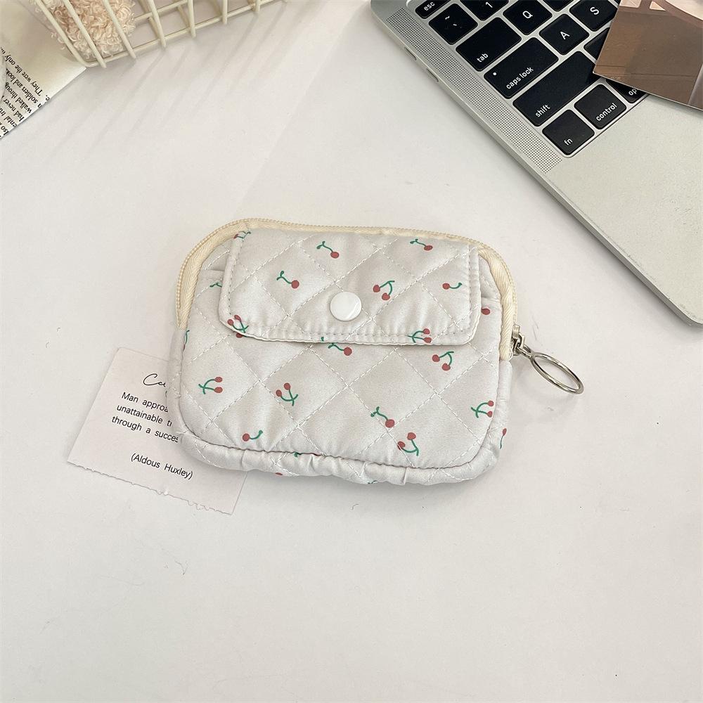 Cute Cartoon Floral Quilted Multifunctional Bag: Organizer, Document Holder, Coin Purse, Card Holder