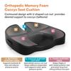 Ergonomic Coccyx Seat Cushion for Pressure Relief and Enhanced Seating Support (46L x 43W x 7H Centimeters), Durable Design up to 120Kg