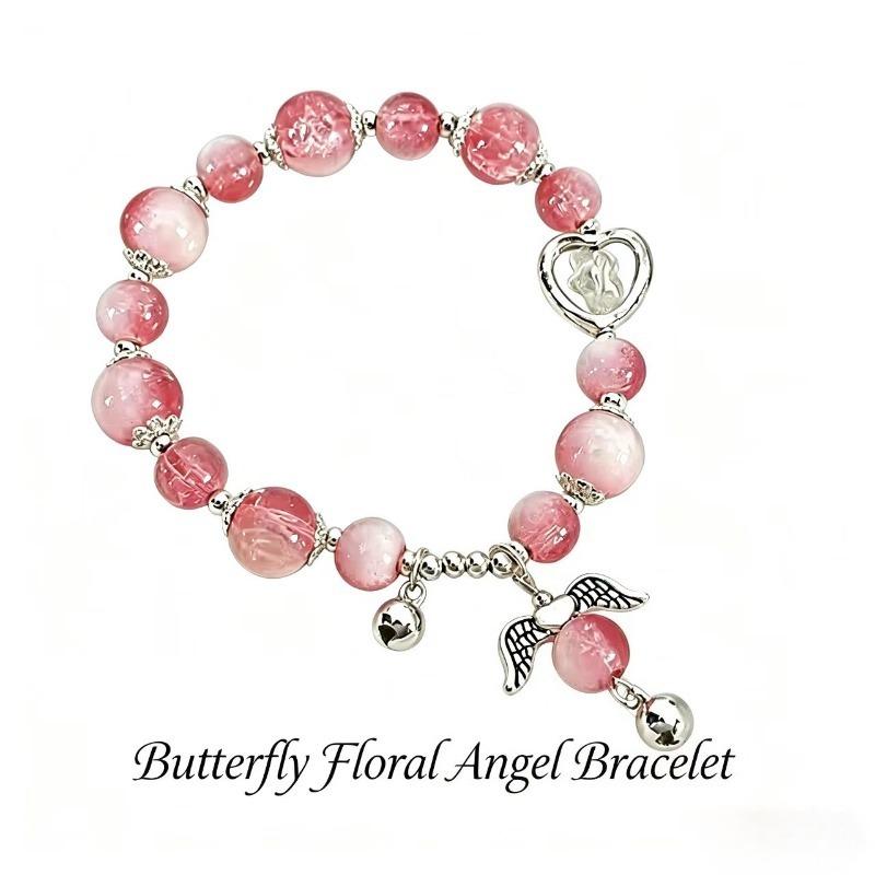 

Butterfly Broken Flower Angel Bracelet Size Double Splicing Explosive Crystal Bracelet Alloy Niche Color Jewelry