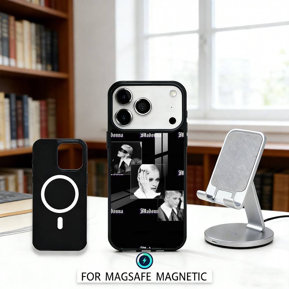 Singer M-Madonna Phone Case Magnetic For iPhone17 16 15 14 13 12 Pro Max For Magsafe Wireless Charging Cover