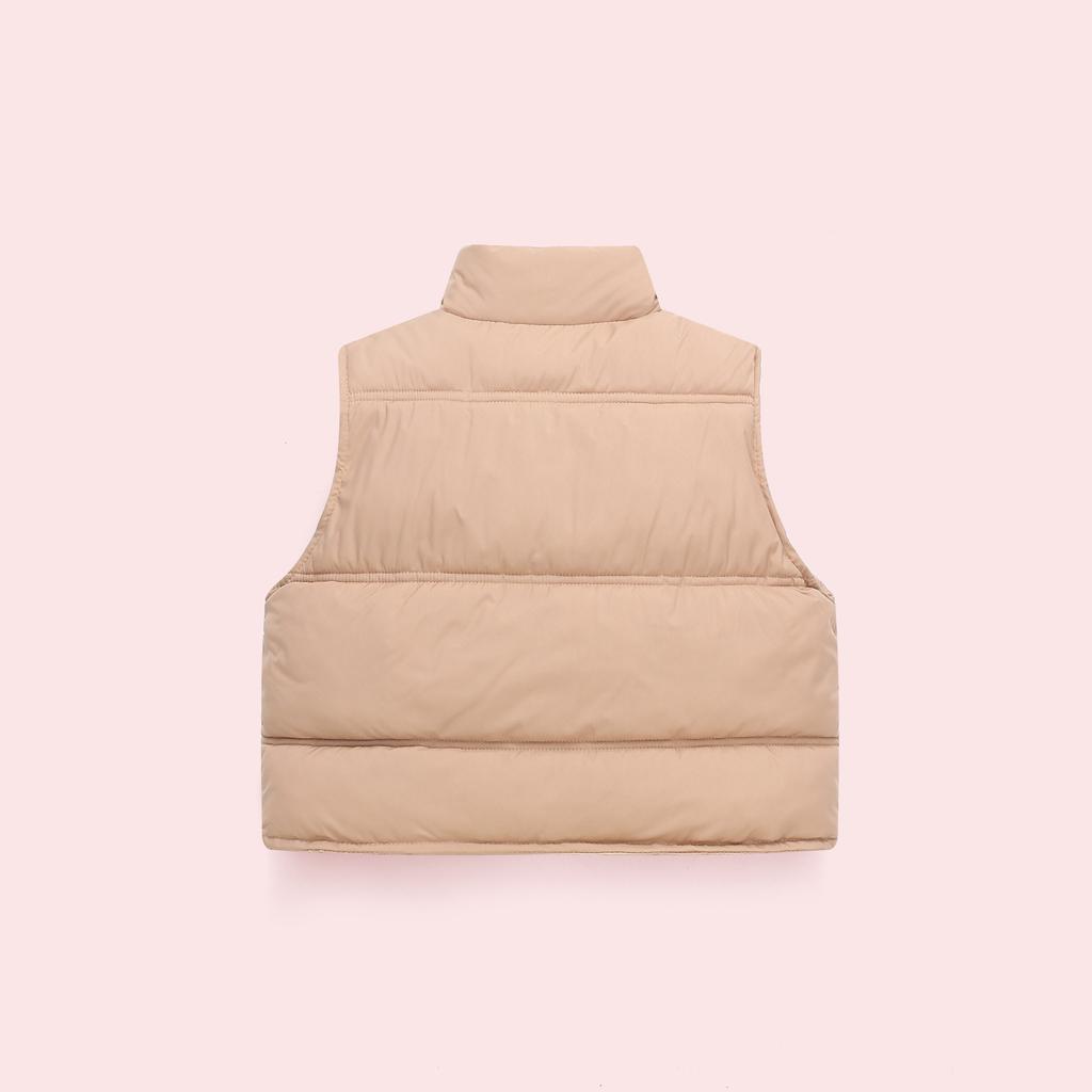 Children's Vest Thickened Autumn/Winter Vest Stylish Outerwear Vest Short-Sleeve Loose-Fit Jacket for Boys & Girls