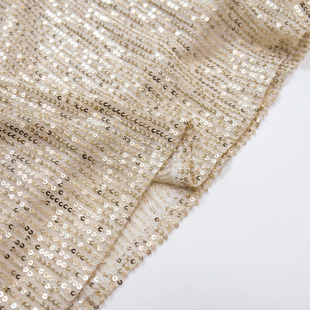 Женская осенне-зимняя сплошная цветная длинная сексуальная юбка с блестками и высокой — фото 12