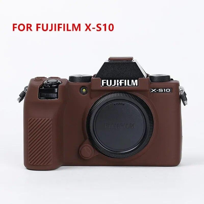 

Силіконовий чохол Сумка для камери Fujifilm X-S10 XS10 X-T200 X-T100 XT200 X-T30 XT30 X-A7 XA7 X-T20 X-T10 XT100 XS10 кавовий