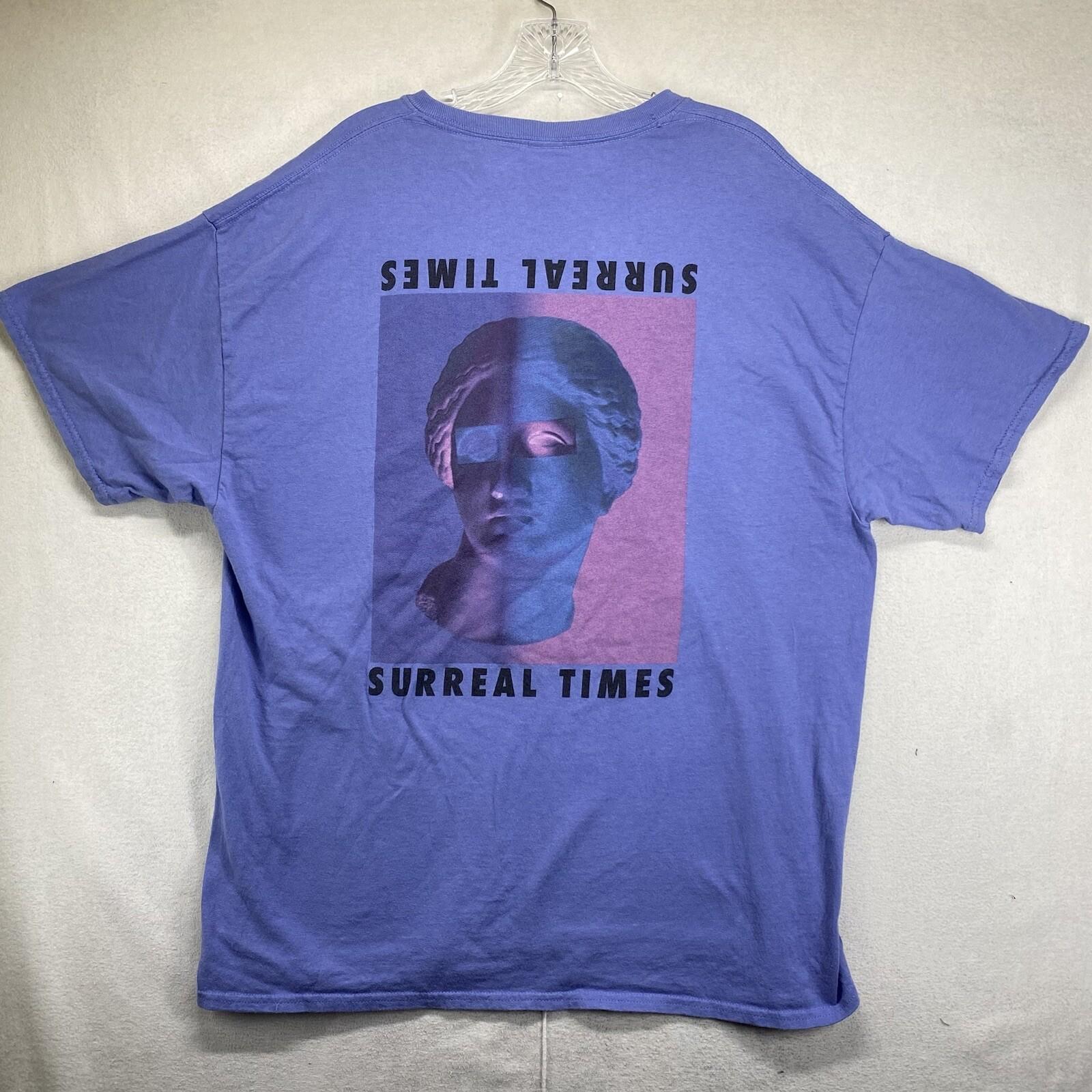 Everyone is Rad Mens T-Shirt Size L Purple XL Graphic Print Surreal Times Art XL