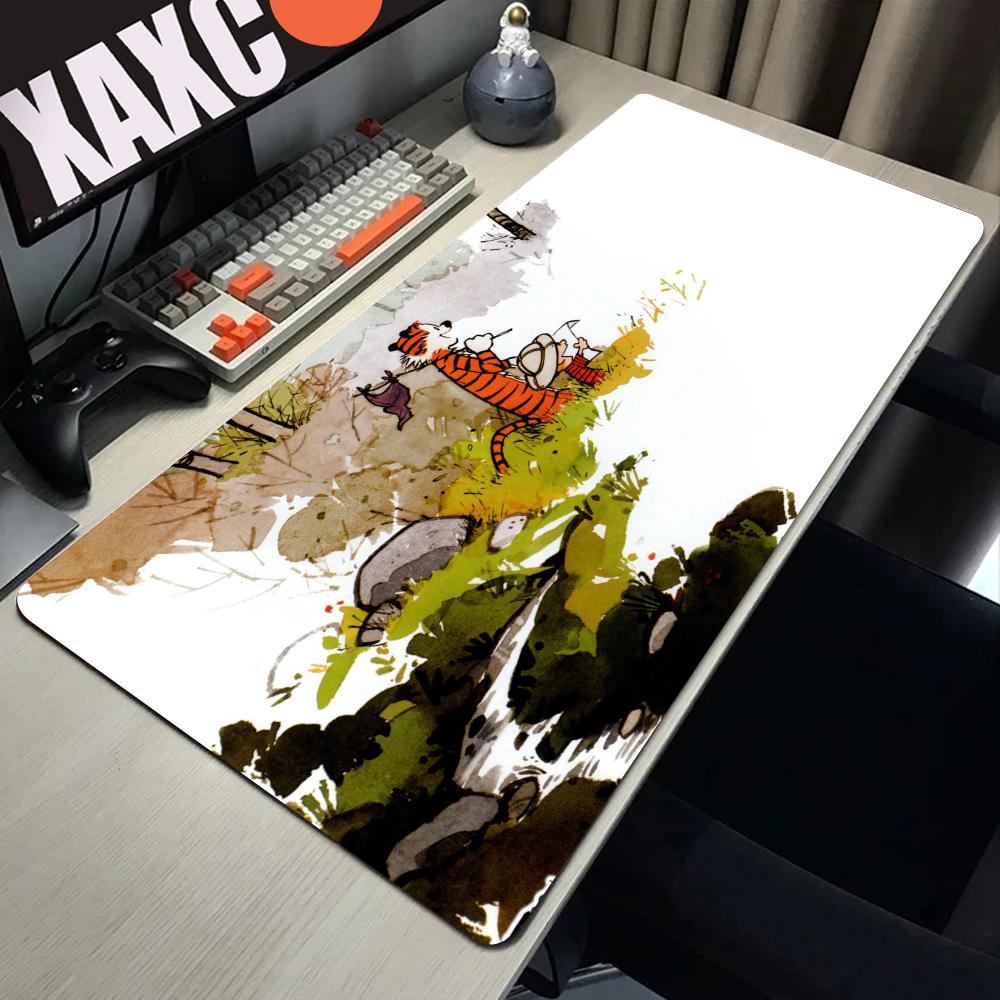 Comic CCalvin and HHobbes Mousepad Computer Laptop Gamer Pad PC Gaming Accessories Desk Mats