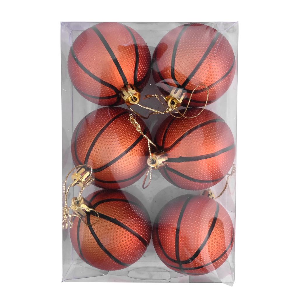 Xmas Decor Christmas Tree Balls Basketball Baubles Convenient Easy To Hang Lasting Use Lightweight New Practical Christmas