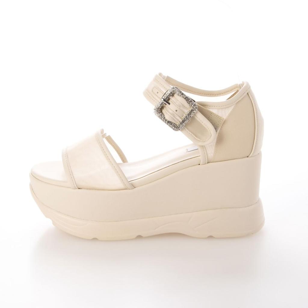 EVOL Damen Perlenbesetzte Riemchensandalen, Größen XS-LL, Dicke Sohle, IY5697 IV LL