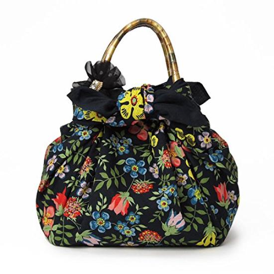 Liberty Large Furoshiki Liberty and Edenham 92cm Black Cotton Shantung Made in Japan (Wrapping Cloth), Pattern, Wide, Furoshiki,