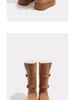 Women's Mid-Calf Gray High-Top Snow Boots 2025 - Thick-Soled, Velvet-Lined Winter Footwear