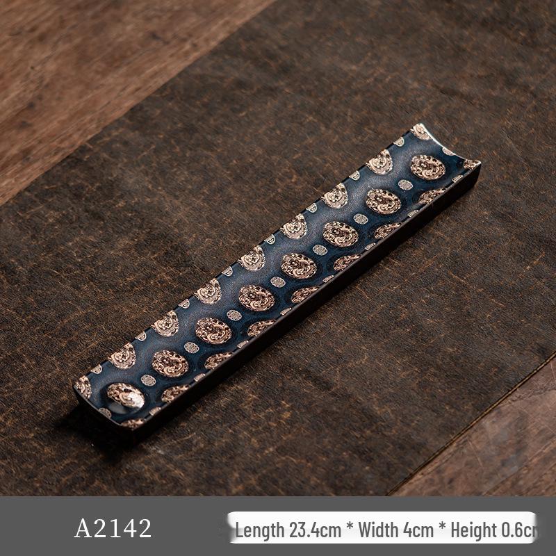 Guochao River & Mountain Ceramic Incense Holder - Retro Incense Stick Tray for Indoor Use