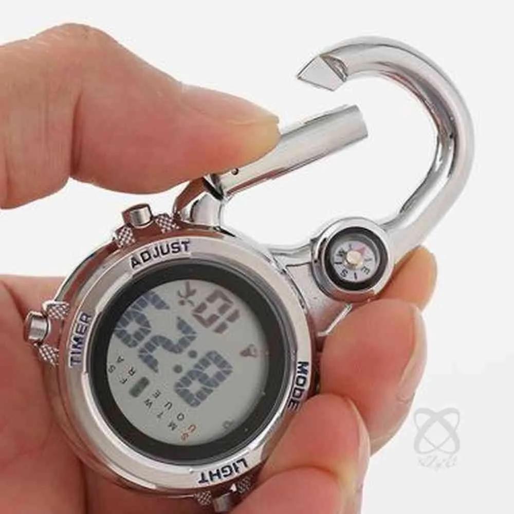Carabiner Watch Blue Hiking Carabiner Camping Carabiner Keychain Watch