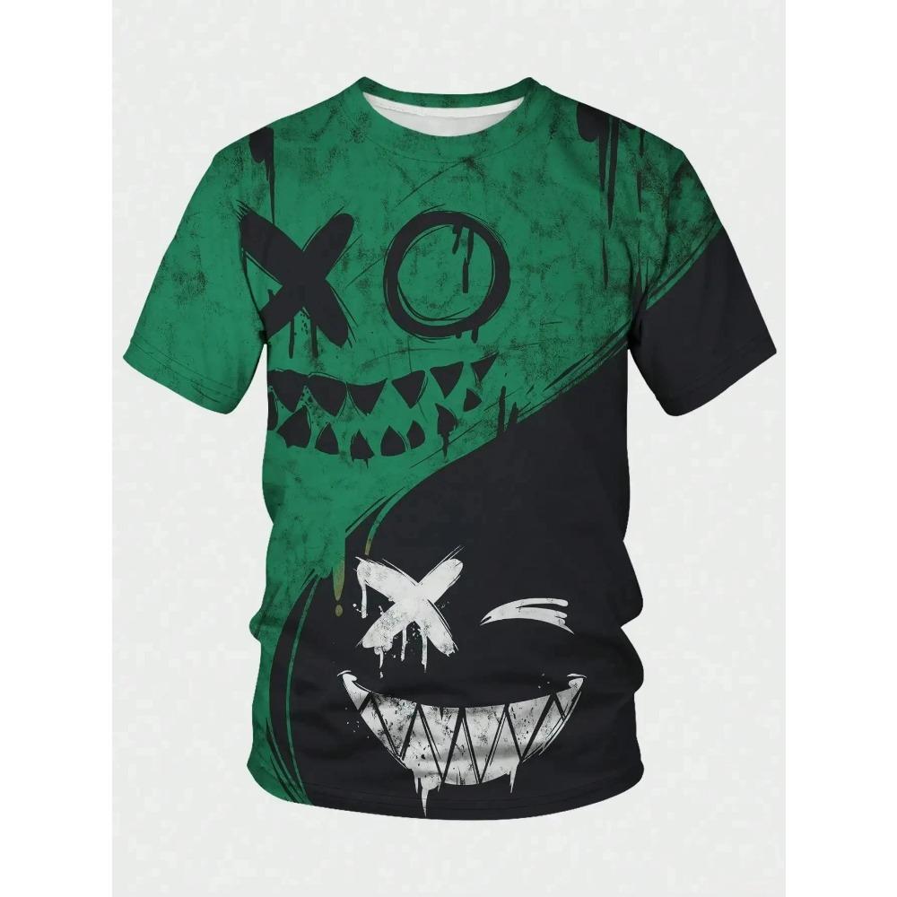 T-shirt Street Fashion per Bambini Manica Corta Stampa Hip Hop T-shirt Ragazzo T-shirt Pullover Abbigliamento Ragazza