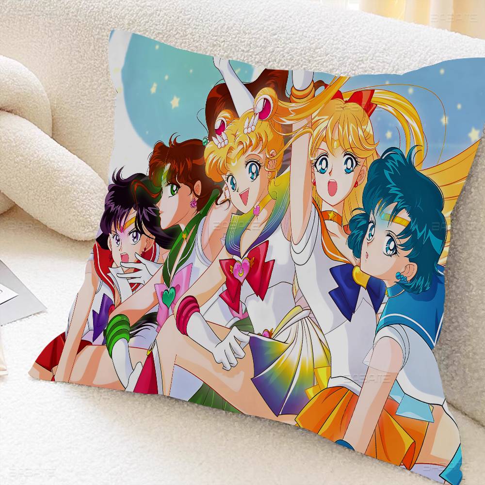 Anime R-Role S-Sailor M-Moon Pillowcase Toon Gift Cushion Cover Bedroom Home Sofa Chair Seat Decor Pillow Case