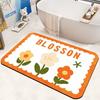 Diatom mud absorbent soft floor mat for bathroom and household use, anti slip bathroom door mat feet