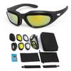 Polarisierte Motorradbrille mit 4 austauschbaren Gläsern, UV-Schutz, beschlagfrei, Sportbrille zum Radfahren, Skifahren, Wandern, für Outdoor-Aktivitäten