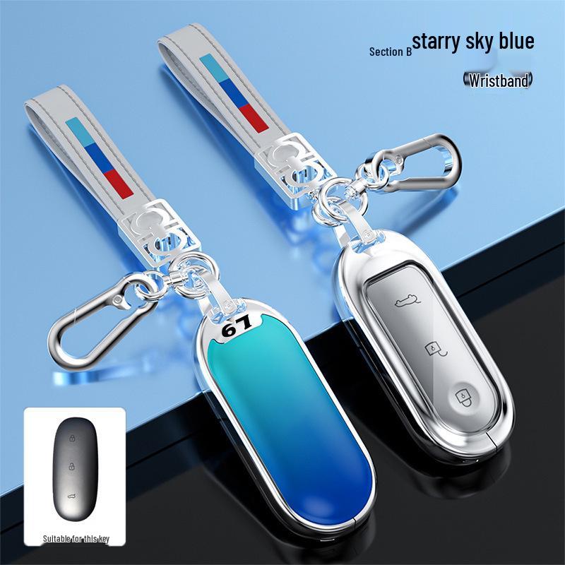 Compatible with Ideal L9 Key Case: 2022 Full Coverage Metal Remote Control Protective Shell for Men and Women