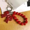 Butterfly love round bead mobile phone chain ins fashion women's hand chain wrist pendant bead pendant bag pendant