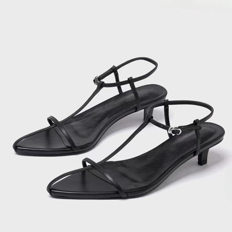 Fashion Women's Fashionable Sandals Thin High Heels Summer Line of Day Pointing Open Toe Ankle Strap Women's Shoes Casual Ladies Sandals