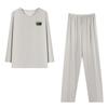 Men's Plus Size Long Sleeve Pajama Set: Casual Autumn/Winter Homewear
