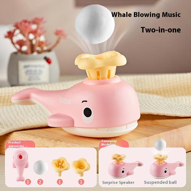 

Whale Floating Ball Toy With Whistle Ball Blowing Floating Blow Pipe Ball Two In One Sensory Fine Motor Skills Educational Toy розовый