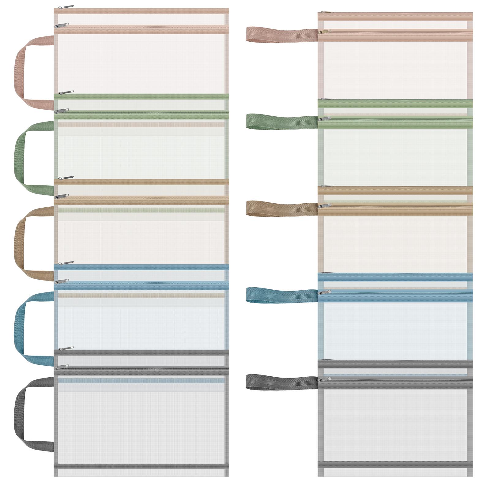 

Single or Double Layer A4 A5 File Pouch Breathable See Through Document Storage Bag With Side Handle for Building Block School