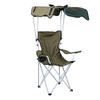 Camping Chair OD Green High Carbon Steel Oxford Fabric Ergonomic Portable Folding Outdoor Chair with Canopy for Beach