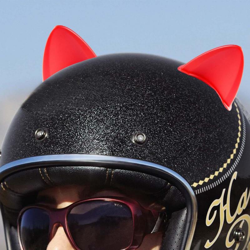 Selbstklebende Niedliche Motorradzubehör Helme Abdeckung Klebehaken Niedliche Katzenohren Helmdekoration Motorradzubehör