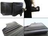 Authentic PRADA Black Nylon Saffiano Leather Bifold Wallet Compact Wallet #b246  Seller Refurbished