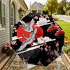 1pc Japanese Cranes Automatic Folding Umbrella, Heavy Duty 8 Rib Iron Frame,  Suitable for Travel, Daily Use, Birthday, Decor Gift m0104014