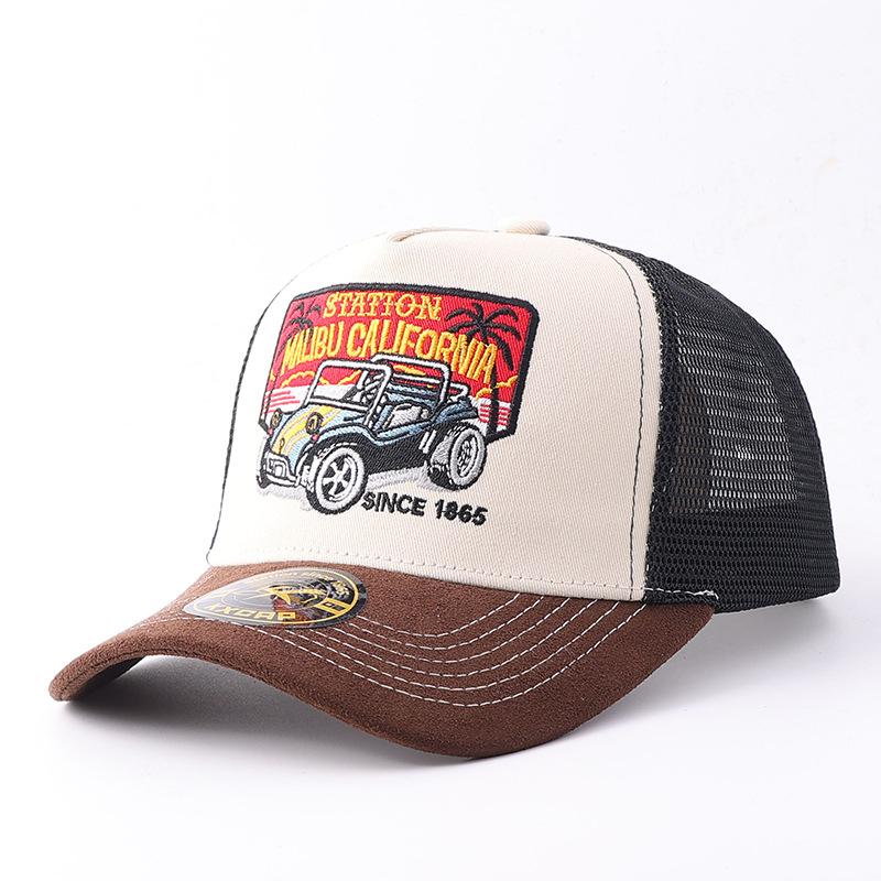 Lente en Herfst Nieuwe Geborduurde Baseballpet Outdoor Ademende Truckrijder Meshpet Op Voorraad