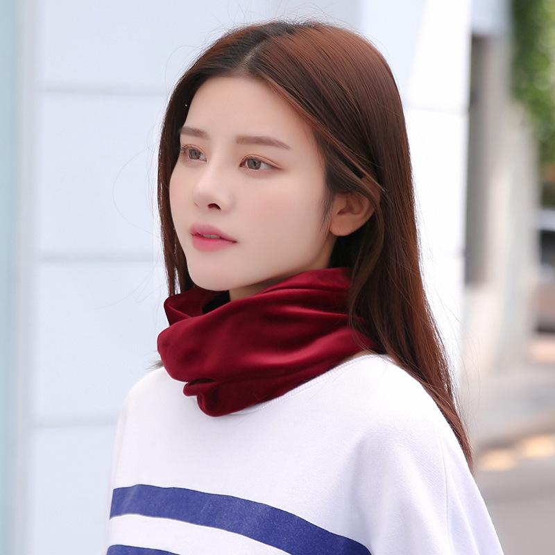 Autumn and Winter Warm Neck Warmer, Double-layer Face Mask, Cold-proof Neck Protection, Windproof, Versatile Neck Gaiter, Pullover Outdoor Knitted