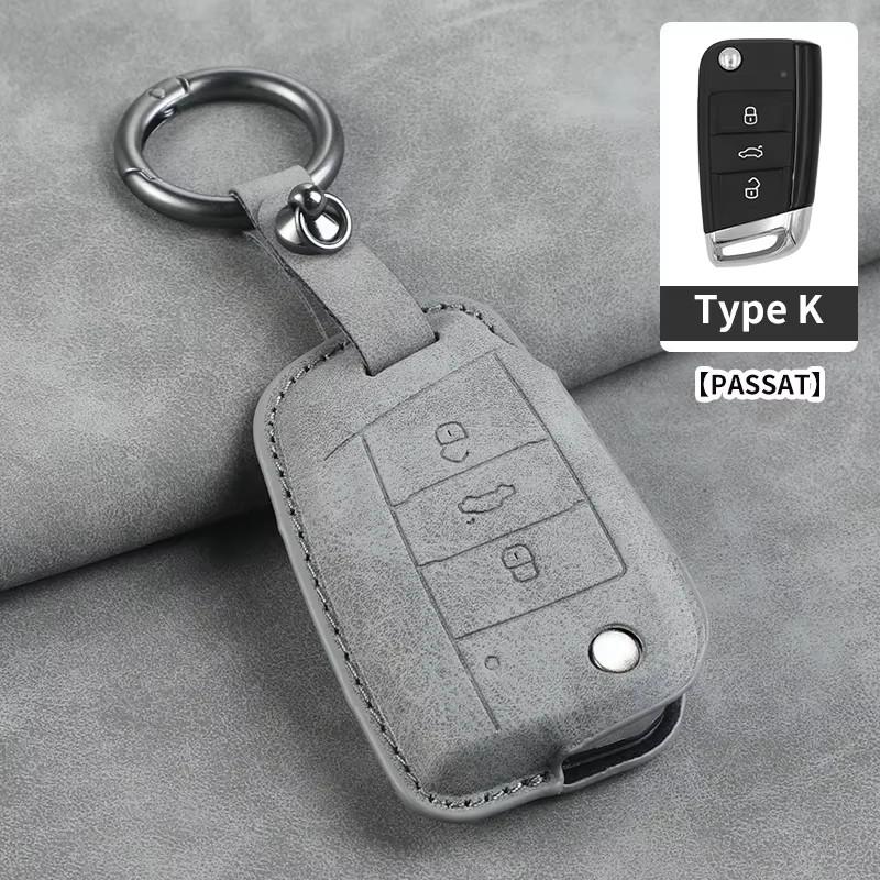 Leather Car Key Cover Case for VW Volkswagen Tiguan MK1 MK2 Magotan Passat B5 B8 Polo Golf 4 5 6 7 Mk7 Jetta POLO Eos Scirocco