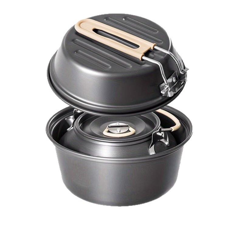 Outdoor Camping Cookware Set with Teapot