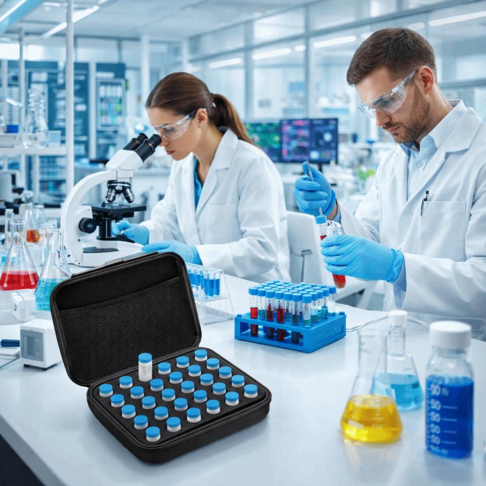 30/60 Fächer Insulinfläschchen Aufbewahrungsbox Hartschalenkoffer 10ml Insulinkoffer Verschleißfest Mit Netztasche Wichtige Dinge Ölflaschen-Koffer Diabetes-Pflege