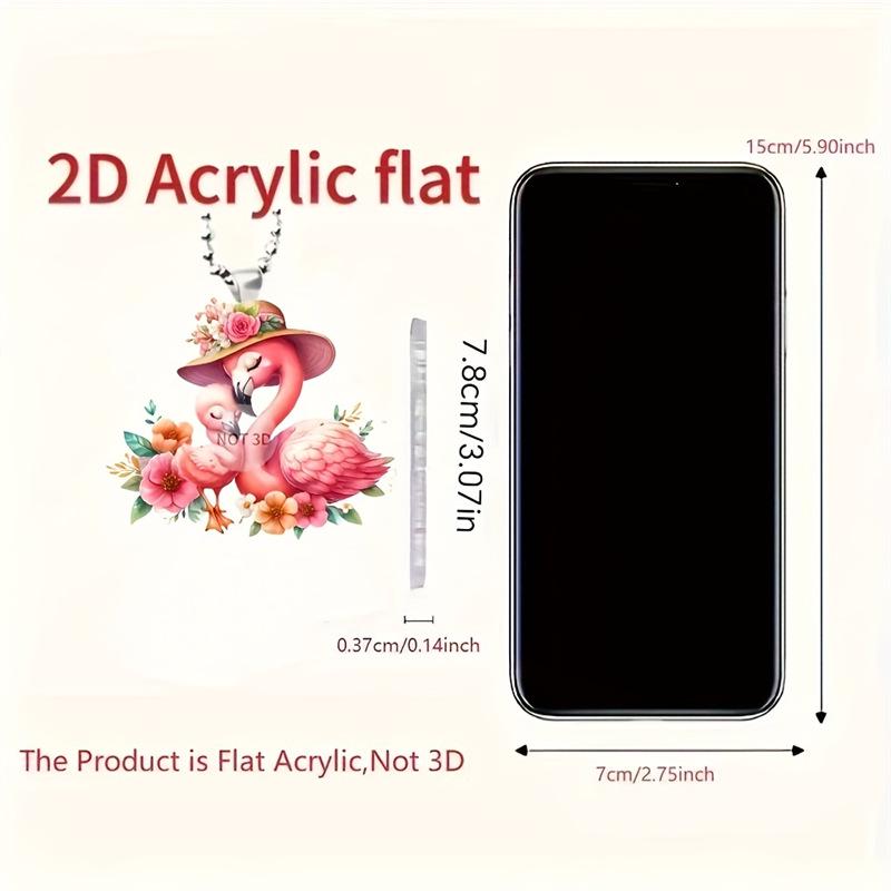 

Акриловое украшение «Фламинго», подвеска для автомобиля для украшения интерьера Standard