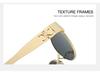 Trendy Oval Frame Metal Sunglasses 9521 - European & American Style