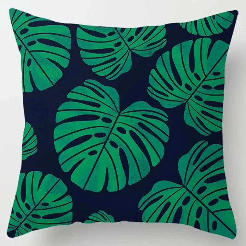 Luxury Home Decor Cushion Cover Office Decor Pillow Cover Tropical Plant Close Up Cactus Pattern Pillow Cover
