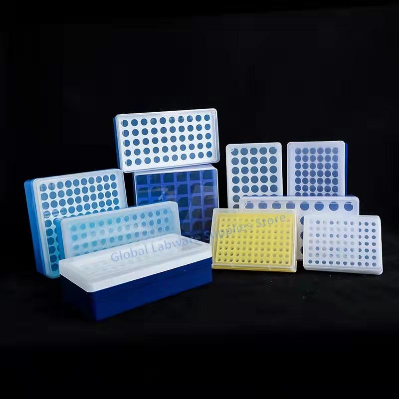 1 pezzo 0,2 ml 0,5 ml 1,5/2 ml 5 ml 10 ml 15 ml 50 ml Scatola per provette da centrifuga in plastica Scatole porta provette PCR Forniture da laboratorio