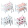 1:12 Dollhouse Miniature Bunk Bed Toy Stacking Bed Furniture Home Model Decor Toy Doll House Accessories