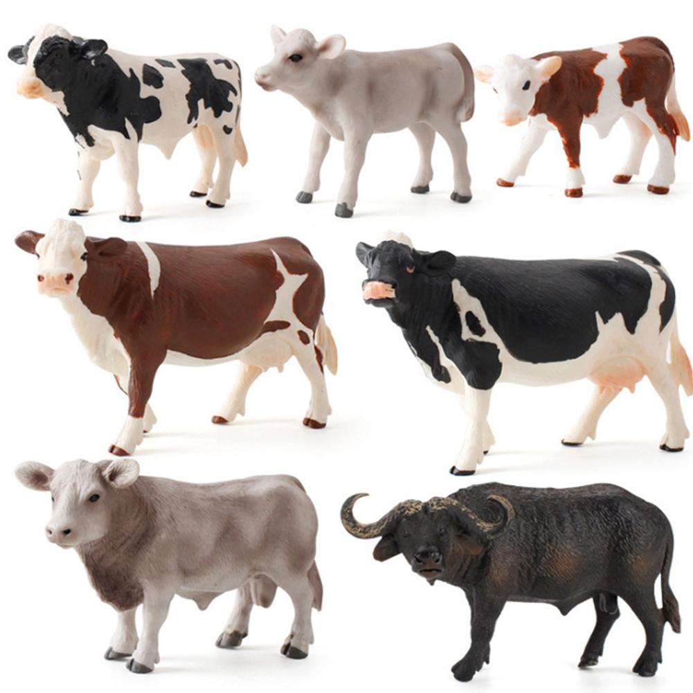 Simulation Milk Cow Action Figures Realistic Cute Farm Animals Model Ornaments For Children Collection