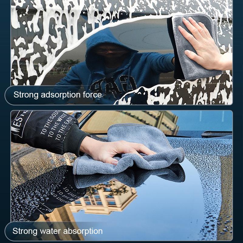 SEAMETAL Autowaschhandtuch 450GSM Mikrofasertuch Wasserabsorbierend Weich Trocknen Reinigungstuch Autopflege