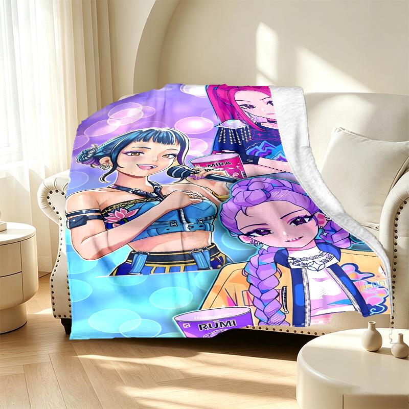 K Pattern Blanket for Home Decoration, Bed, Sofa, Car Travel, Camping, Suitable for All Seasons, Birthday Christmas Gift
