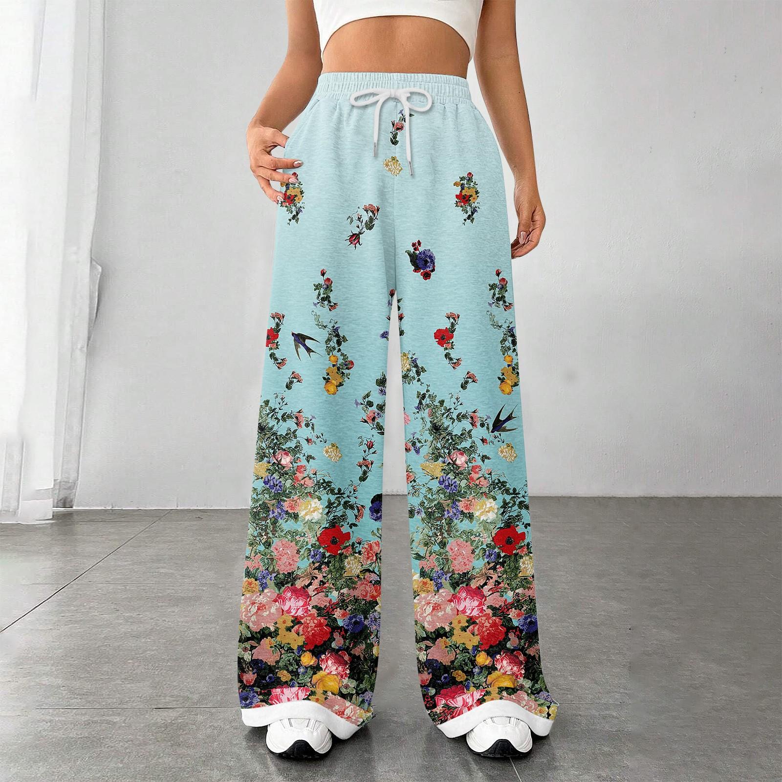 

Женские модные свободные повседневные спортивные брюки с завязками и закрытой талией, повседневные брюки M светло-синий