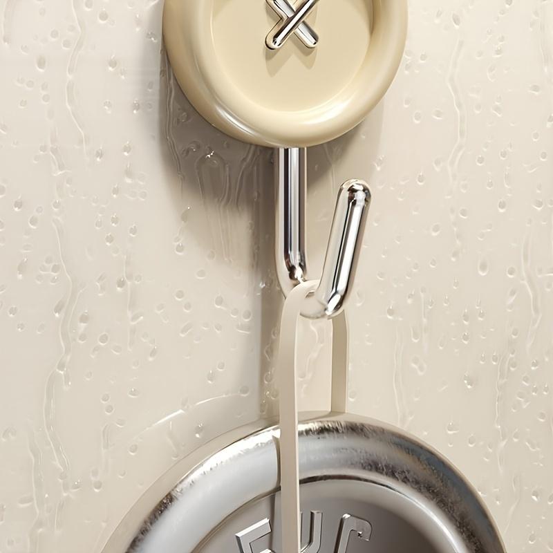 4pcs Button Hooks, Utility Hooks, Wall Decorative Key Hooks for Hanging Hats, Towels, Keys, Towel Hooks for Home, Kitchen, Bathroom