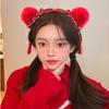Tang Suit Hair Hoop Chinese New Year Headwear Tassel Hanfu Hair Sticks Lovely Red Hairband  Baby