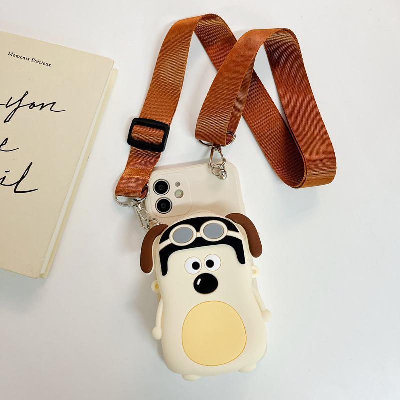 

Apple 16 Pro Max Case & 15 3D Dog Coin Purse with Crossbody Strap iPhone 17